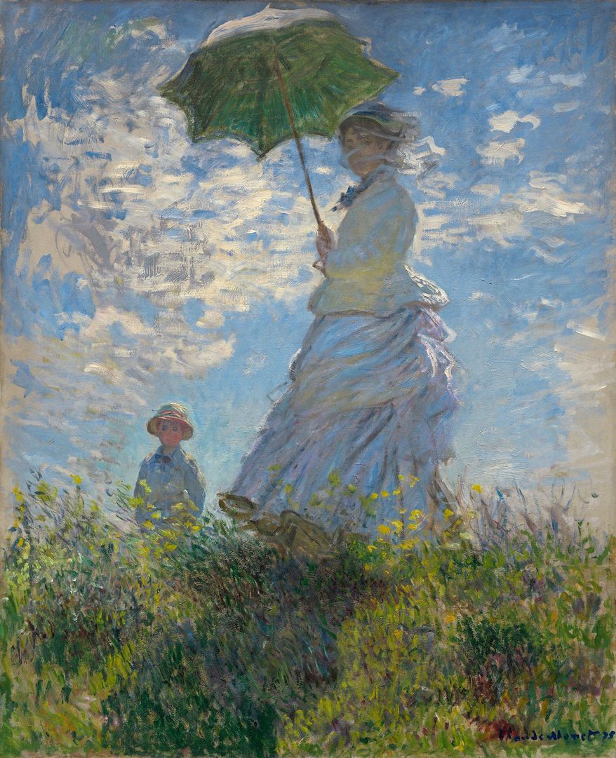 "Woman With a Parasol - Madame Monet and Her Son" by Claude Monet