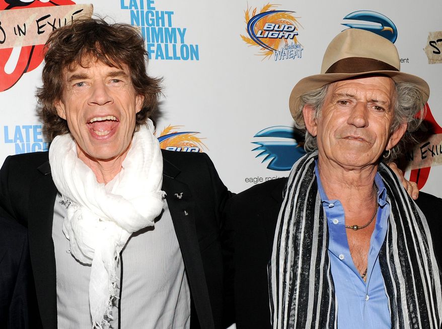 FILE - In this May 11, 2010 file photo, musicians Mick Jagger, left, Keith Richards of The Rolling Stones attends a special screening of their new documentary "Stones In Exile" at The Museum of Modern Art in New York. A new deluxe edition of the Rolling Stones' 1978 "Some Girls," will be released on Tuesday, Nov. 22. (AP Photo/Evan Agostini, File)
