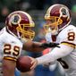 Redskins running back Roy Helu (29) took 23 handoffs from quarterback Rex Grossman on Sunday, rushing for 108 yards against a stingy Seattle defense. His previous career high for carries was 10. (Associated Press)