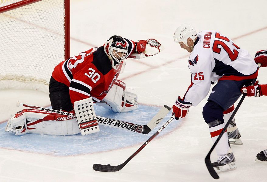Capitals left wing Jason Chimera has 11 goals through the first 26 games, putting him on a pace to score 35. His career high is 17 with Columbus in 2005-06. (Associated Press)
