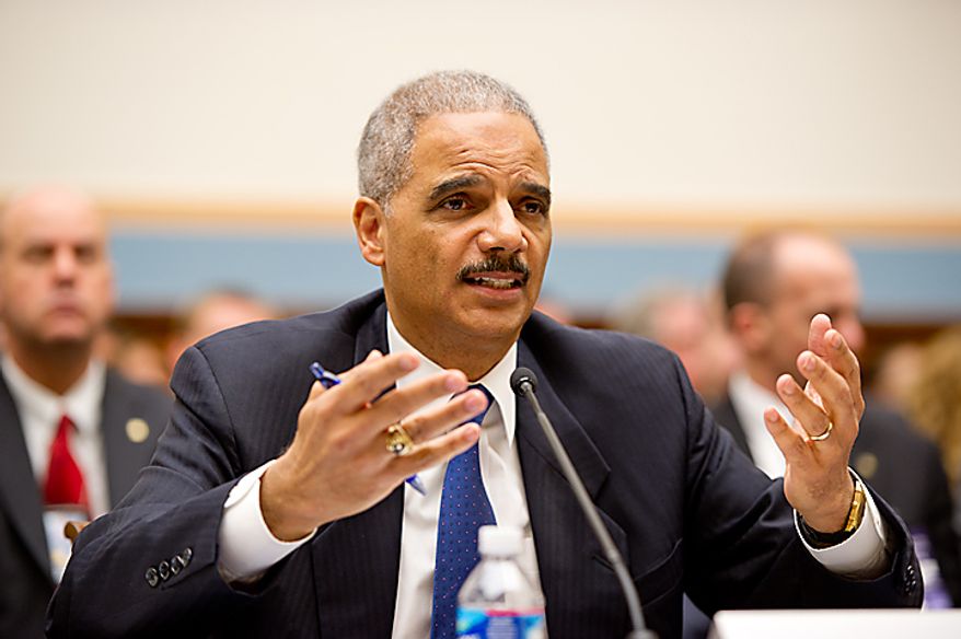 Attorney General Eric H. Holder Jr. testifies before the House Judiciary Committee about Operation Fast and Furious on Thursday, Dec. 8, 2011, on Capitol Hill in Washington. (Andrew Harnik/The Washington Times)

