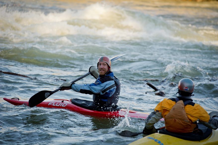 Gov. Bob McDonnell Kayakers Steve Graybill and his wife, Helene Scalliet, of Silver Spring prepare to take on the waters of the Potomac River despite Monday's wind a winter chill. Virginia is part of a regional compact to maintain the river, but Gov. Bob McDonnell has cut the state's $151,500 dues from his two-year budget proposal. (Rod Lamkey Jr./The Washington Times)