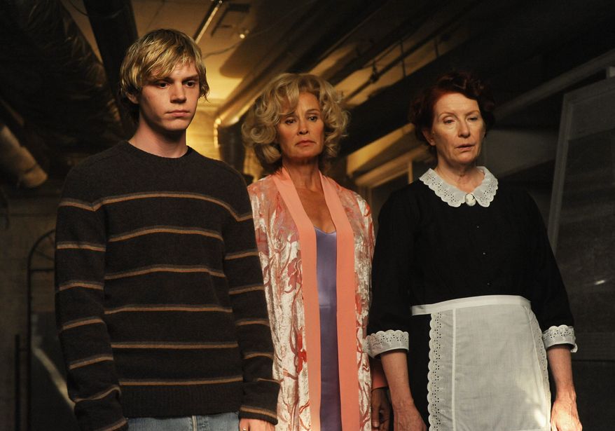 Evan Tate, Jessica Lange and Frances Conroy (from left) are part of the cast of "American Horror Story." The show's first season documented the travails of the Harmon family in a 1908 mansion known as the "Murder House" for all the bad things that happened there. (FX via Associated Press)