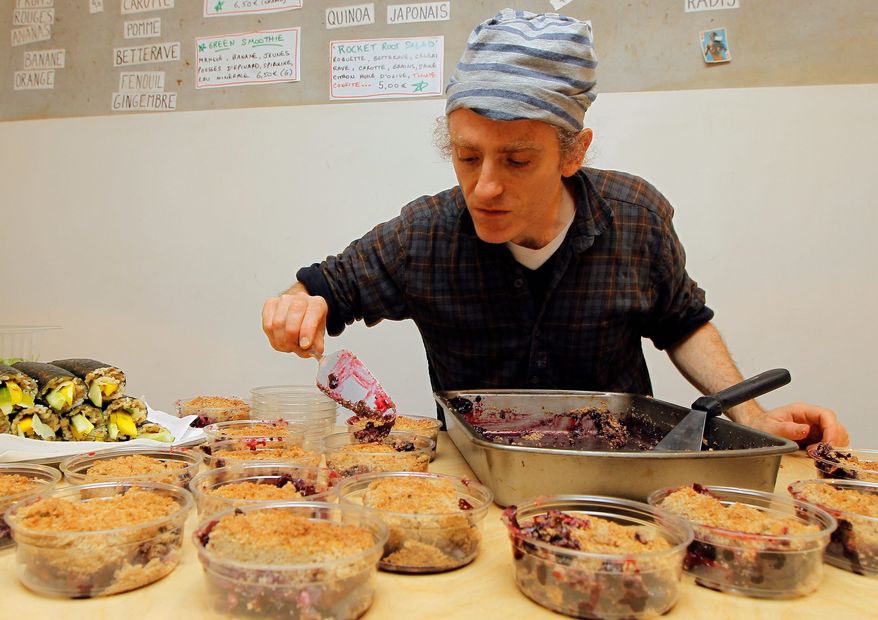 Marc Grossman owns Bob's Kitchen in Paris, one of the many American chefs whose Paris restaurants are breaking cultural food myths with their fare. (Associated Press)