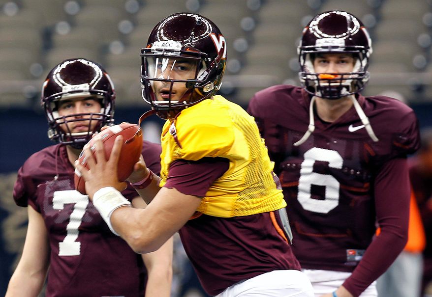 Virginia Tech quarterback Logan Thomas said the Hokies had fun for a few days in Louisiana, but now their focus is on football. They face Michigan in Tuesday night's Sugar Bowl. (Associated Press)