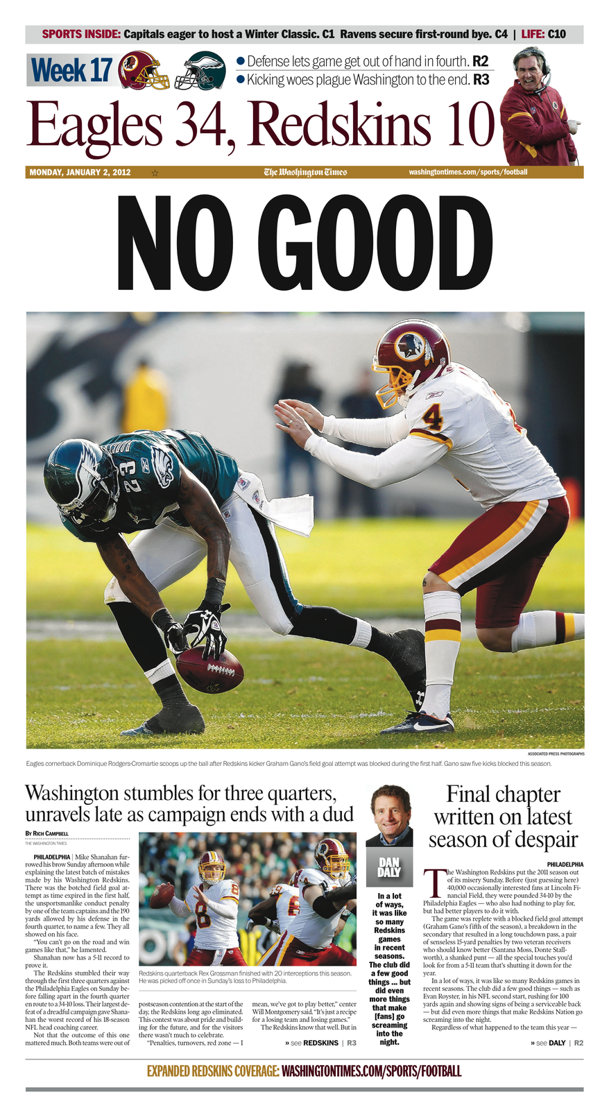 Eagles 34, Redskins 10: Week 17 Section PDF