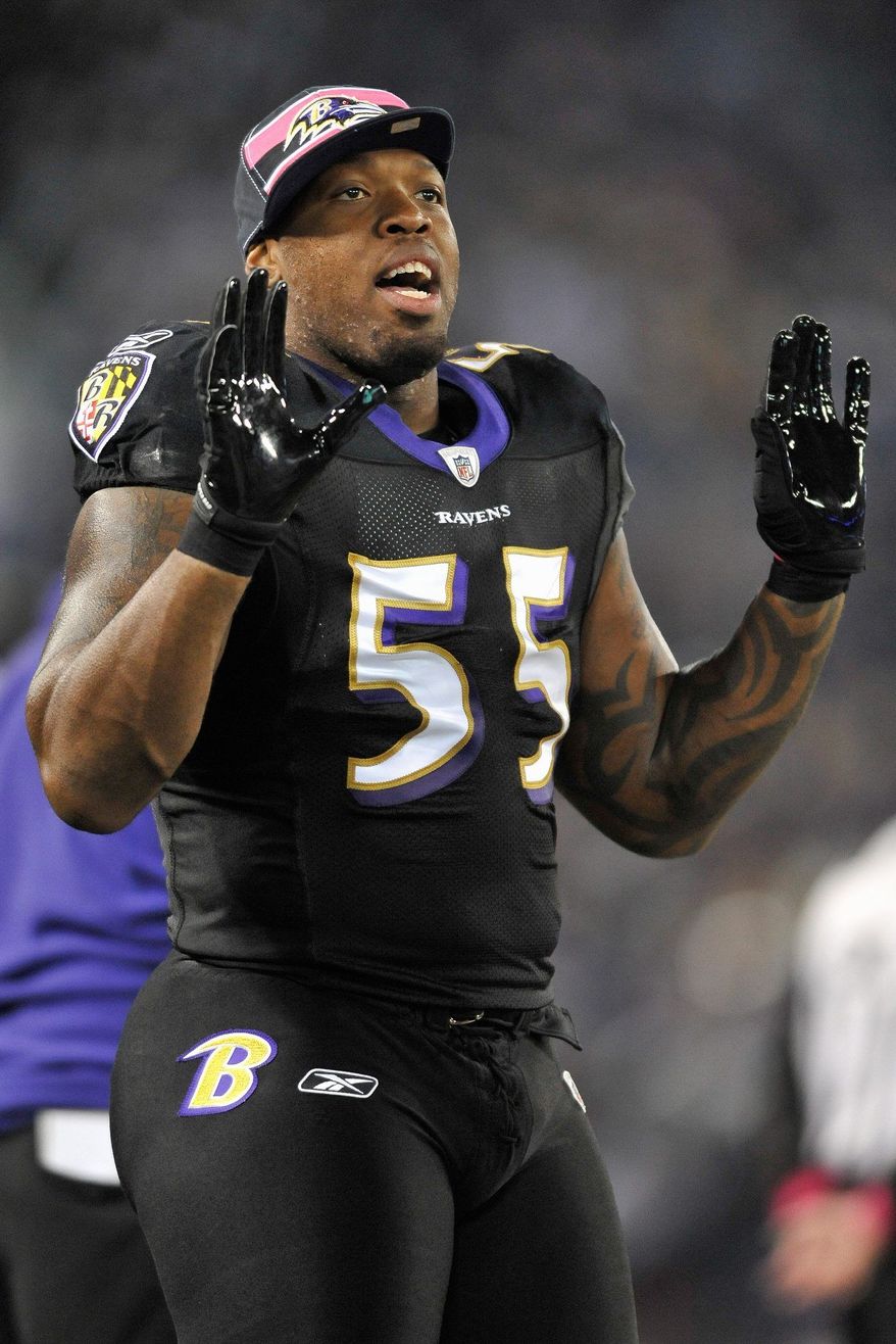 A film fanatic who counts "Black Swan" and "Inception" among his favorite movies, Ravens linebacker Terrell Suggs even started his own film company, Team Sizzle Worldwide. (Associated Press)