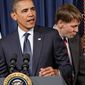 President Obama made a recess appointment to enable Richard Cordray (behind him) to begin serving as director of the Consumer Financial Protection Bureau. Mr. Obama made three other recess appointments. (Associated Press)