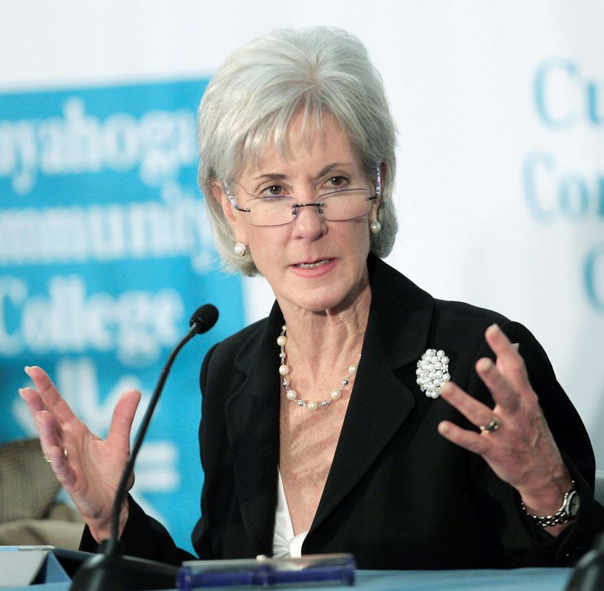 "It's time for Trustmark to immediately rescind the rates, issue refunds to consumers or publicly explain their refusal to do so," HHS Secretary Kathleen Sebelius said of the company that refused to follow new federal regulations. (Associated Press)