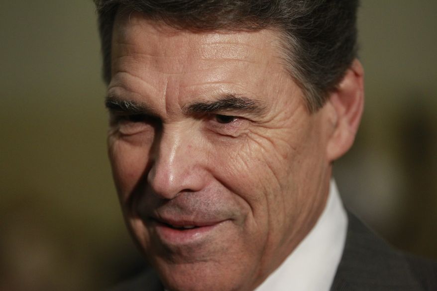 Texas Gov. Rick Perry has appealed a federal judge's ruling keeping him off the ballot for the Virginia primary in March. (Associated Press)