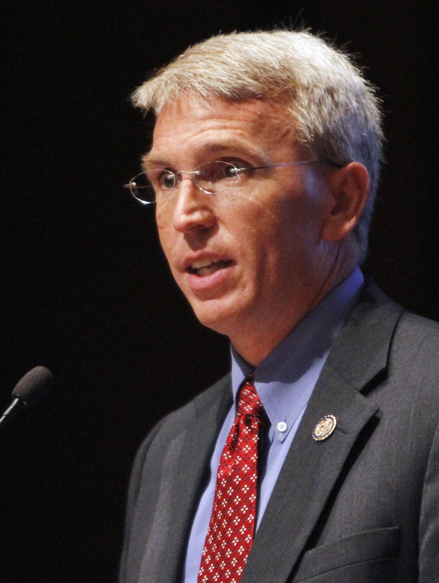 ** FILE ** In this Sept. 15, 2011 file photo, Rep. Todd Platts, Pennsylvania Republican, speaks on Capitol Hill in Washington. Platts is leaving Congress after 12 years, saying he's a believer in term limits. (AP Photo/Jacquelyn Martin, File)