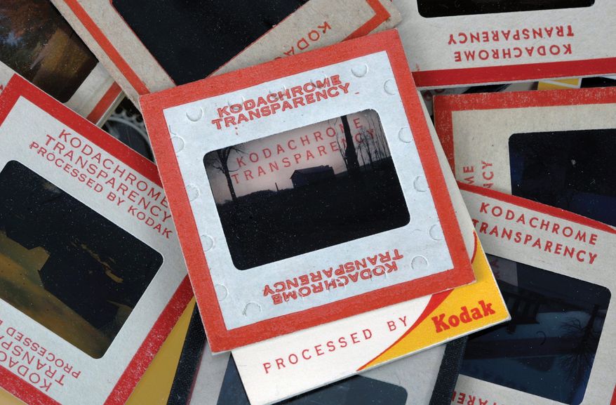 Kodachrome slides are an apt metaphor for one-time photography giant Eastman Kodak Co. The 132-year-old Rochester, N.Y.-based Kodak, which has seen its stock price slide over the past 15 years from $94 a share in 1997 to 37 cents earlier this month, filed for Chapter 11 bankruptcy protection on Thursday. (Associated Press)