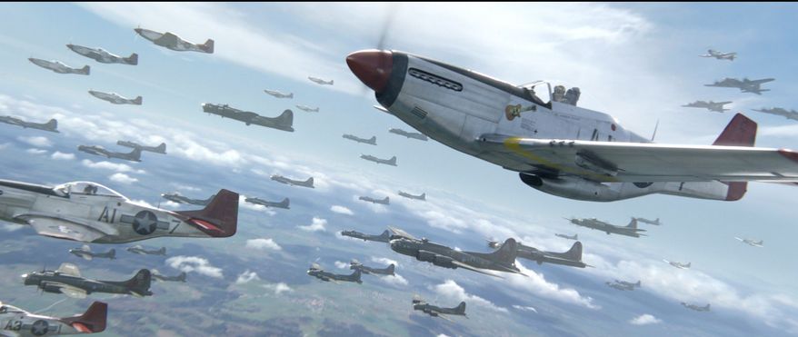 The camerawork and aerial acrobatics in "Red Tail" are top-notch, but the film could have benefited from better special effects. (20th Century Fox via Associated Press)