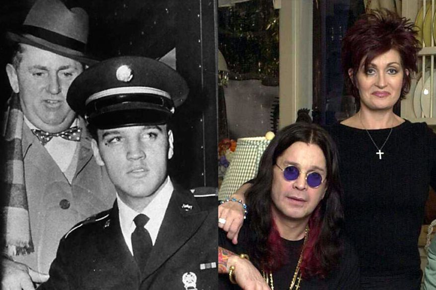 Col. Tom Parker (upper left) and Sharon Osbourne are just two notable managers. (Photos: Associated Press)