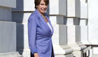 House Minority Leader Nancy Pelosi, California Democrat, leaves the Capitol on Jan. 25, 2012. (Associated Press)