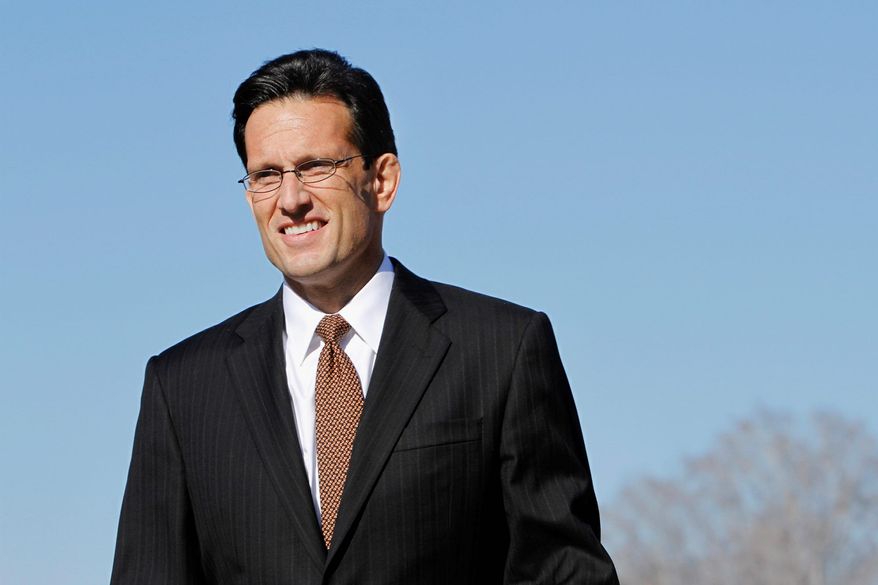 A memo from House Majority Leader Eric Cantor to fellow Republicans lays out plans get a 20 percent tax deduction for small businesses passed before April 15. (Associated Press)