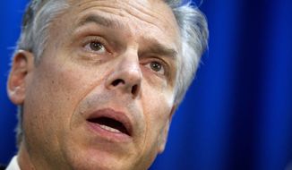 Former Utah Gov. Jon Huntsman is shown here on the 2012 presidential campaign trail, when he made a bid for the White House. (Associated Press)