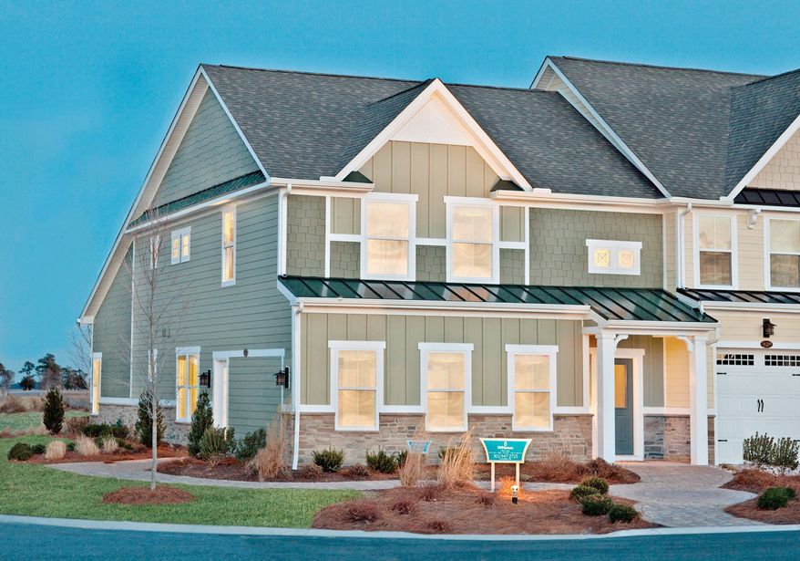 NVHomes is building 70 town homes and 30 single-family homes at Canary Creek in Lewes, Del. The town homes range in size from 1,983 to 2,023 square feet and are priced from $299,990 to $319,990. The Pebble Beach end-unit town-home model is priced from $319,990.