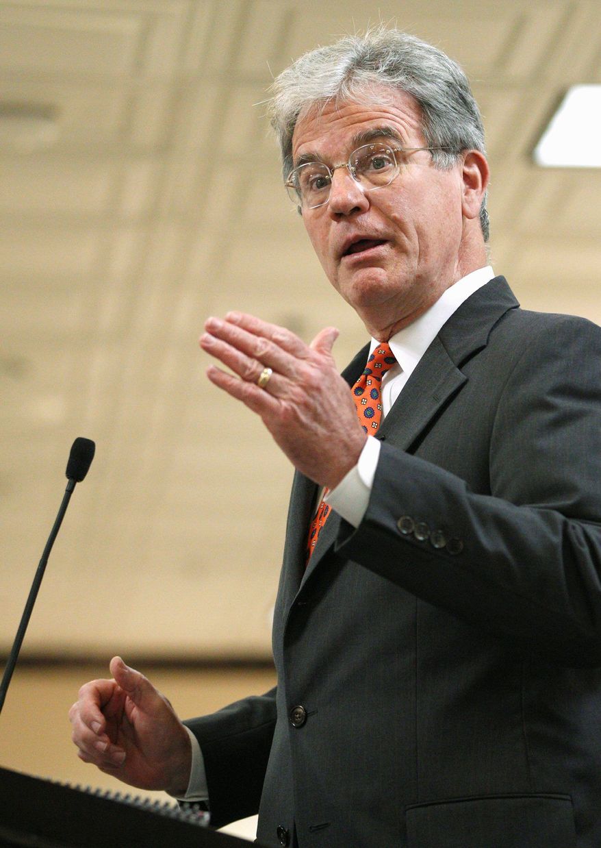 Sen. Tom Coburn, Oklahoma Republican, is very skeptical the federal government can afford to provide $200 million over a decade in new funding the National September 11 Memorial and Museum in New York City in tough budget times. (Associated Press)