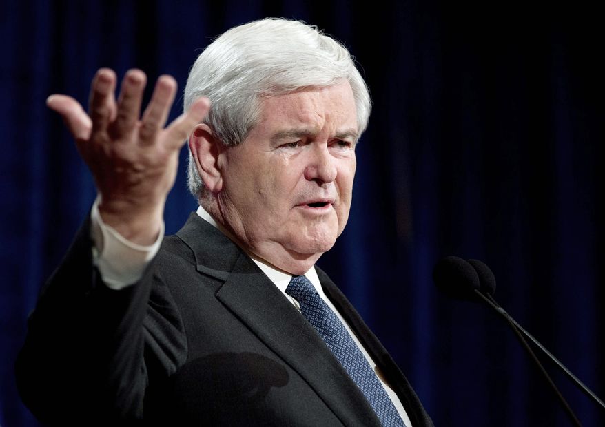 In debates, Newt Gingrich has stressed he was not lobbying when he created his business and rented space on the K Street corridor. (Associated Press)