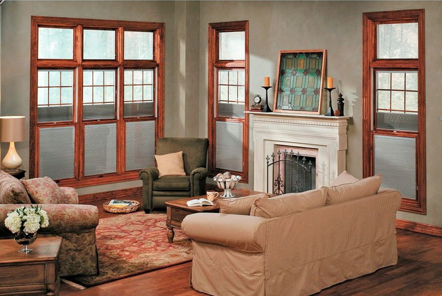 Courtesy of pella
For homeowners who may be replacing their windows, one option offered by Case Design/Remodeling are these double-paned Pella windows that feature blinds or shades installed between the two panes of glass.