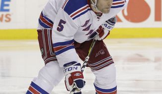 New York Rangers All-Star defenseman Dan Girardi is part of a group that is committed to sacrificing their bodies on the defensive end. He is second on the team and fifth in the league with 131 blocked shots. (AP Photo/Matt Slocum)