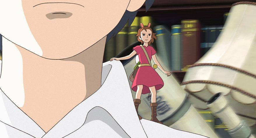 In "The Secret World of Arrietty," the tiny title character, Arrietty, is befriended by Shawn, a full-sized "bean" (human being). (Disney)