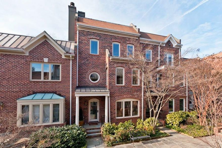 A brick town home in the District's Hillandale community is on the market for $1,295,000. The four-bedroom home, built in 1988, has elevator access to all four finished levels.
