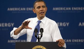 President Obama speaks Feb. 23, 2012, to students at the University of Miami in Coral Gables, Fla. (Associated Press)