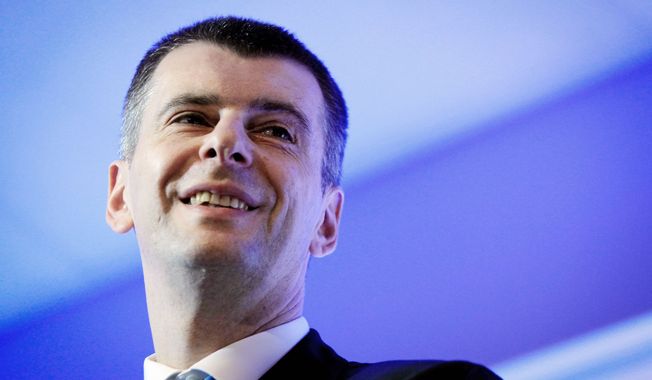 Mikhail Prokhorov, a majority owner of the NBA&#x27;s New Jersey Nets, is one of Russian Prime Minister Vladimir Putin&#x27;s three main foes in Sunday&#x27;s presidential election. (Associated Press)