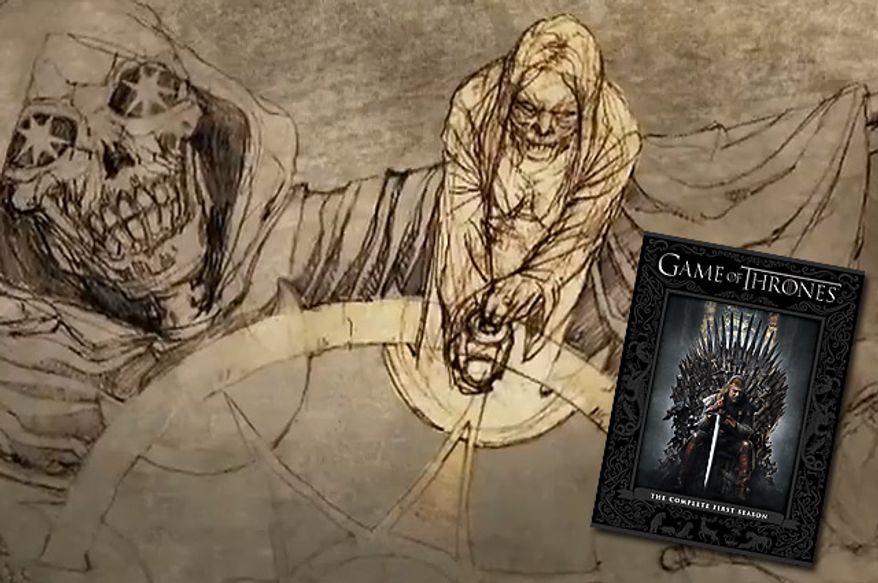 An interactive guide features animated illustrations exploring the culture of Westeros in Game of Thrones: The Complete First Season for Blu-ray. (Courtesy HBO Home Video)
