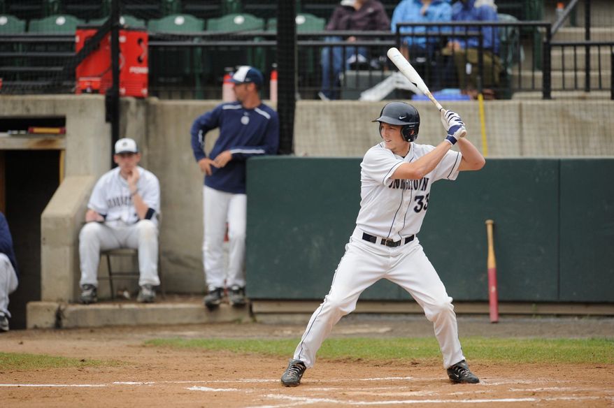 Rand Ravnaas is batting .472 with two home runs and 11 RBI in helping Georgetown get off to an 8-2 start. He returned to school for his senior season after being drafted by Pittsburgh last June. (Photo courtesy Georgetown Athletics)