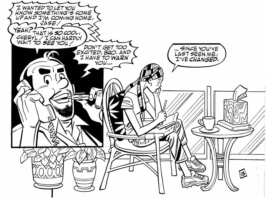 Cheryl Blossom has been diagnosed with breast cancer and has to decide whether to stay on her own in California or return home to Riverdale, home of Archie, Reggie, Betty and Veronica. The story debuts in this month's issue of "Life With Archie." (Archie Comics via Associated Press)