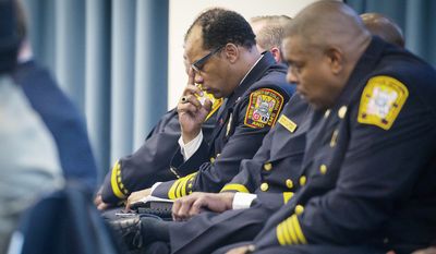 D.C. Fire Chief Kenneth Ellerbe keeps to himself before his testimony at the John A. Wilson Building in Washington, D.C., on Wednesday before the D.C. Council&#x27;s Committee on the Judiciary to answer questions about a number of ongoing issues within the department. (Rod Lamkey Jr./The Washington Times)