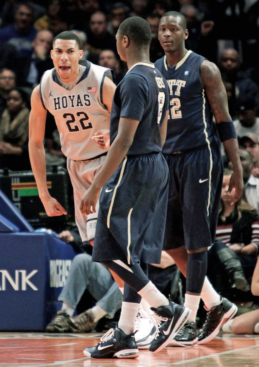 Georgetown's Otto Porter shows his satisfaction after scoring during the Hoyas' 64-52 win over Pittsburgh in the Big East tournament in New York. (Associated Press)