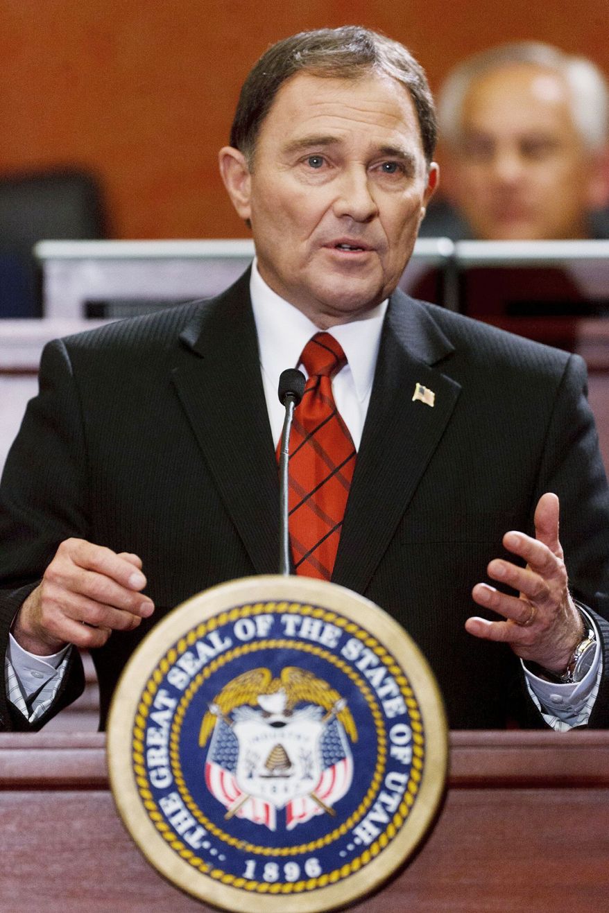 Utah Gov. Gary Herbert is expected to sign a legislation calling for the federal government to transfer control of federal lands to the state. (Salt Lake Tribune via Associated Press)
