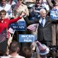 Julianne Moore and Ed Harris portray Sarah Palin and John McCain in the 2008 presidential campaign in HBO&#39;s &quot;Game Change.&quot; (Photo courtesy HBO)
