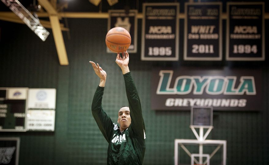 Loyola forward Erik Etherly averaged 13.5 points and 7.5 rebounds in being named first-team All-Metro Atlantic Athletic Conference. (Rod Lamkey Jr./The Washington Times)