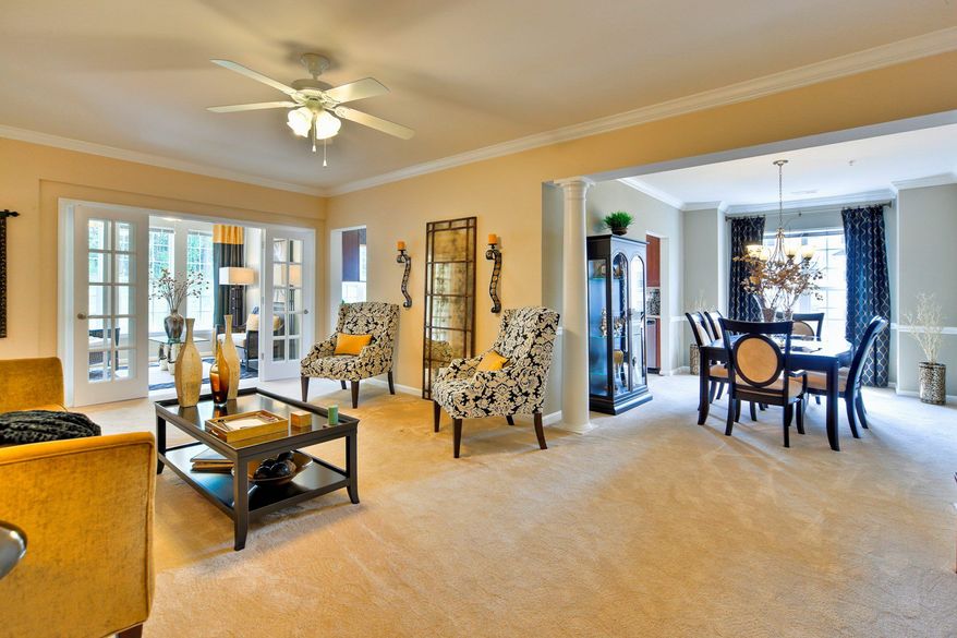 At the center of the Chestnut model is a living room, which is adjacent to the dining room. The Chestnut is priced from $279,990.
