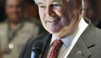 GOP presidential hopeful Newt Gingrich ended February with more debt than cash and raised only $2.6 million, campaign-finance reports show. (Lake Charles (La.) American Press via Associated Press)