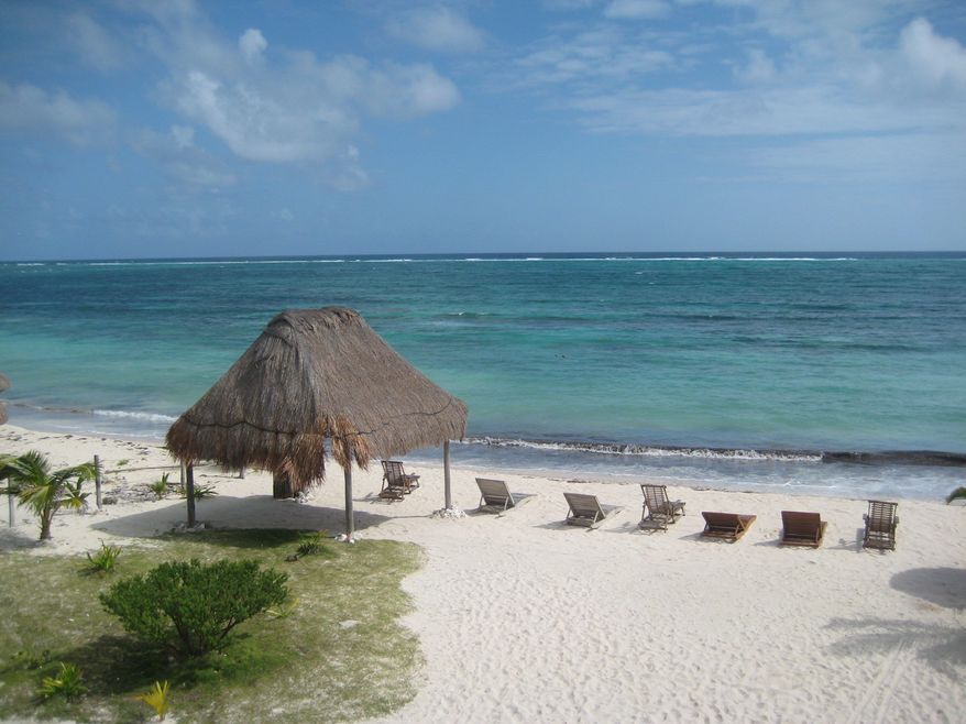 The Mayan Beach Garden Inn is on Mexico&#39;s Caribbean coast near the border with Belize. With just seven rooms, it&#39;s ideal for travelers who want a beautiful beach without crowds. (Associated Press)