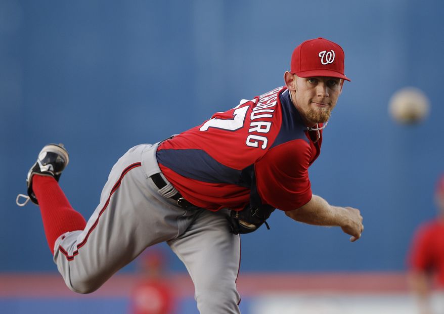 Just 19 months removed from Tommy John surgery, Nationals pitcher Stephen Strasburg was named the team&#39;s Opening Day starter. (AP Photo/Patrick Semansky)