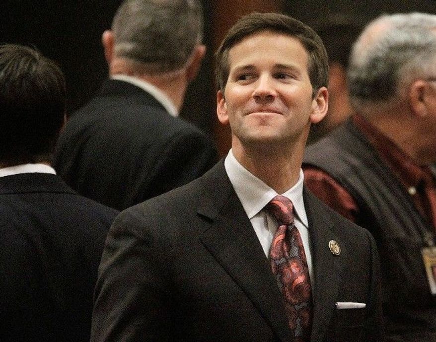 Rep. Aaron Schock, Illinois Republican, reimbursed himself from his campaign fund for more than $150,000 in expenses, including $30,000 in hotel bills. The congressman paid back money for a trip to Athens. (Associated Press)