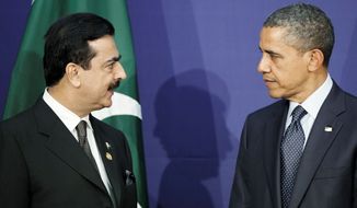 Pakistani Prime Minister Yousuf Raza Gilani and President Obama meet Tuesday on the last day  of the Nuclear Security Summit in Seoul. (Associated Press)