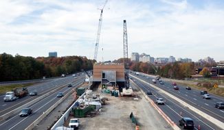 Phase 2 of the Dulles Metrorail project begins at the Wiehle Avenue station in Fairfax County. Funding for the project is emerging as a sticking point in Virginia&#39;s two-year, $85 billion spending plan. (The Washington Times)
