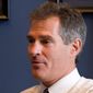 Sen. Scott P. Brown, Massachusetts Republican, has transferred from his state&#39;s National Guard to a unit in Maryland, which allows him to serve in the Pentagon. (Associated Press)