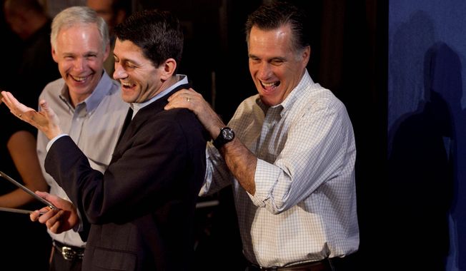 Mitt Romney was an April fool when he was surprised by an empty room in Milwaukee. His staff members had gathered supporters in another room upstairs. Mr. Romney shared the story once he made it to the right room. (Associated Press)