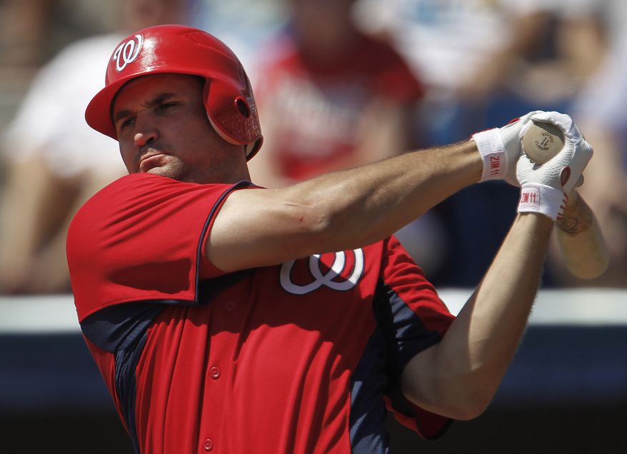 Injuries have taken their toll on the Washington Nationals, who have scored seven runs over their last five games, five losses. Ryan Zimmerman is on the disabled list and has missed nine straight games with a right shoulder injury. (AP Photo/Paul Sancya)