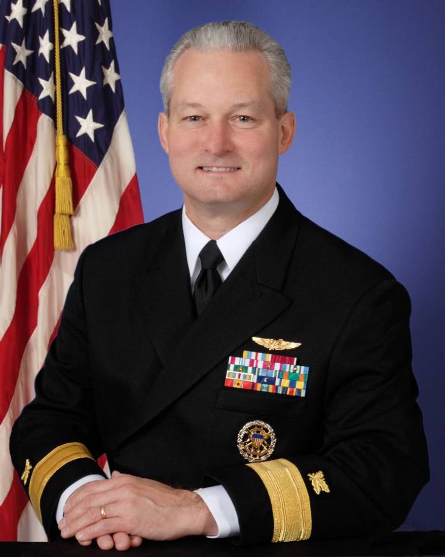 U.S. Navy Rear Adm. Baucom, commander of Defense Logistics Agency Troop Support, says his personnel are committed to providing American troops in the Middle East with all they need to observe their religious beliefs at Easter and Passover. (Defense Dept. photo)