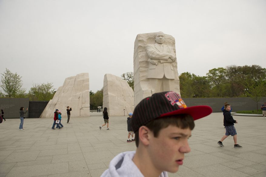 The Martin Luther King Jr. Memorial is seen on the 44th anniversary of the 1968 assassination of Dr. Martin Luther King, Jr. (Rod Lamkey Jr/The Washington Times)